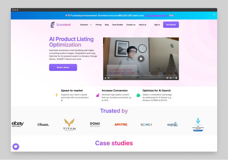 ecomtent product image ai tool amazon seller